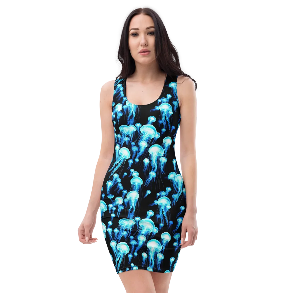 Electric Abyss on Bodycon Dress — Front