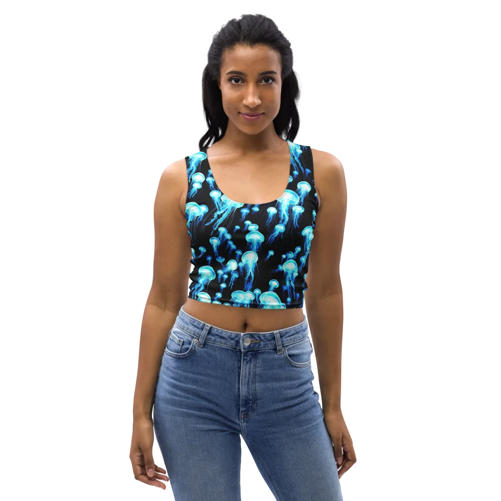 Electric Abyss on Crop Top — Front
