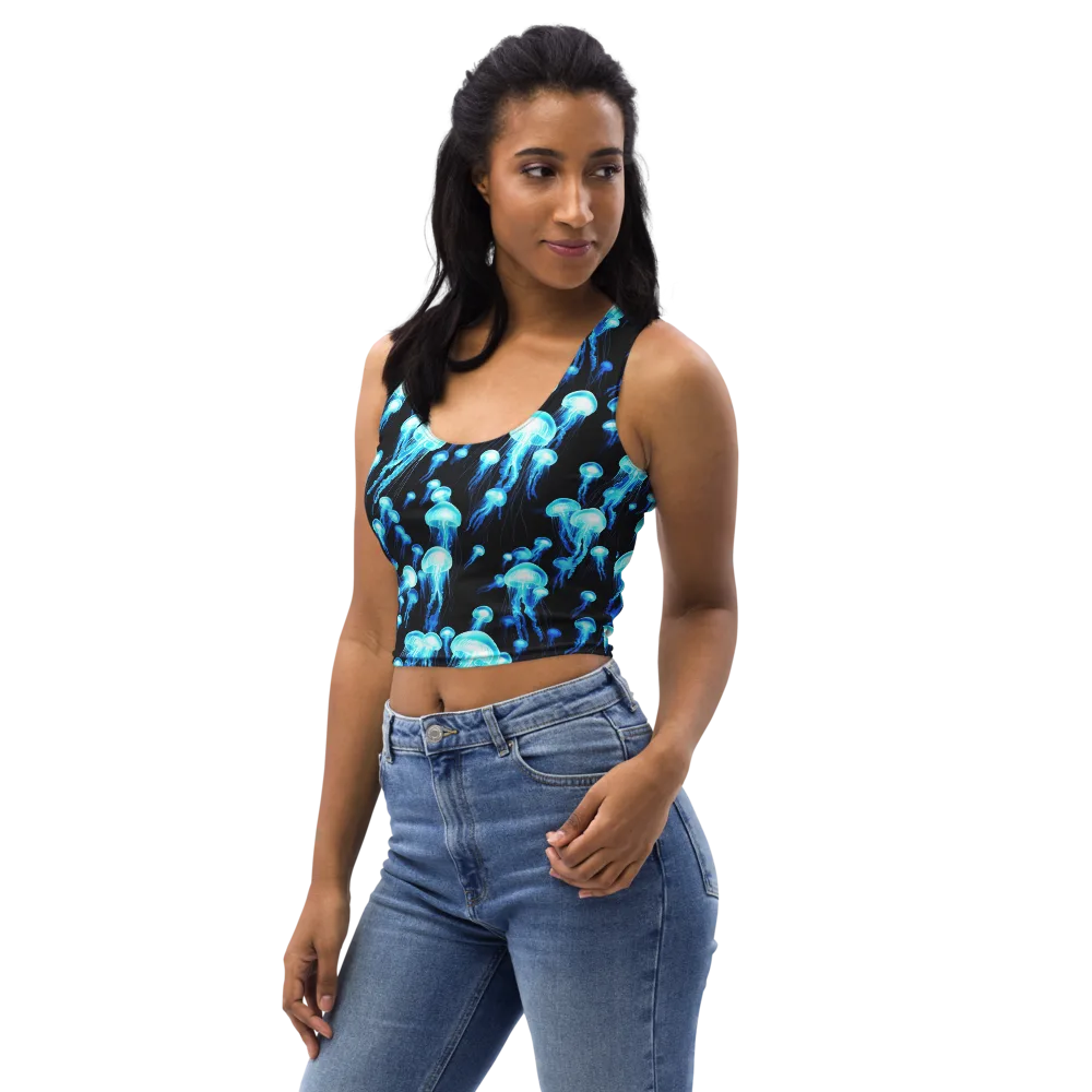 Electric Abyss on Crop Top — Left Front