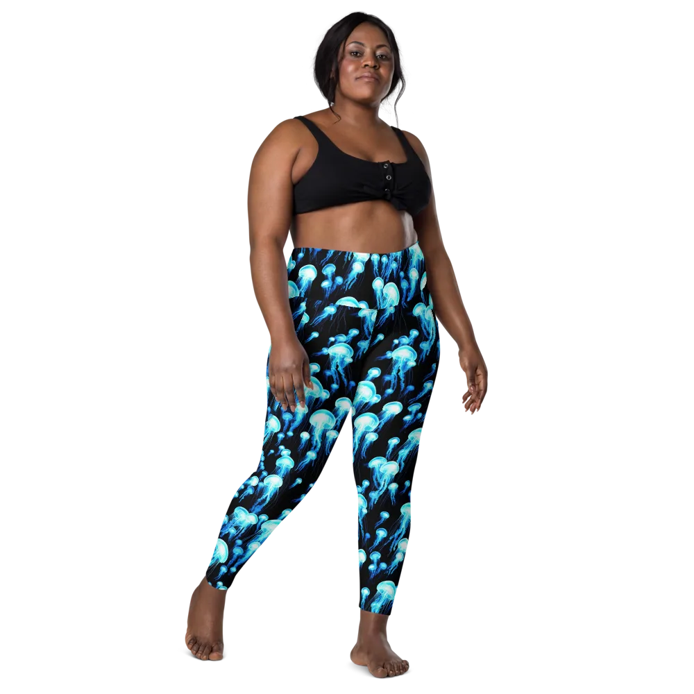 Electric Abyss on Leggings with Pockets — Front