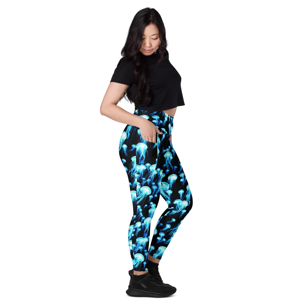 Electric Abyss on Leggings with Pockets — Right