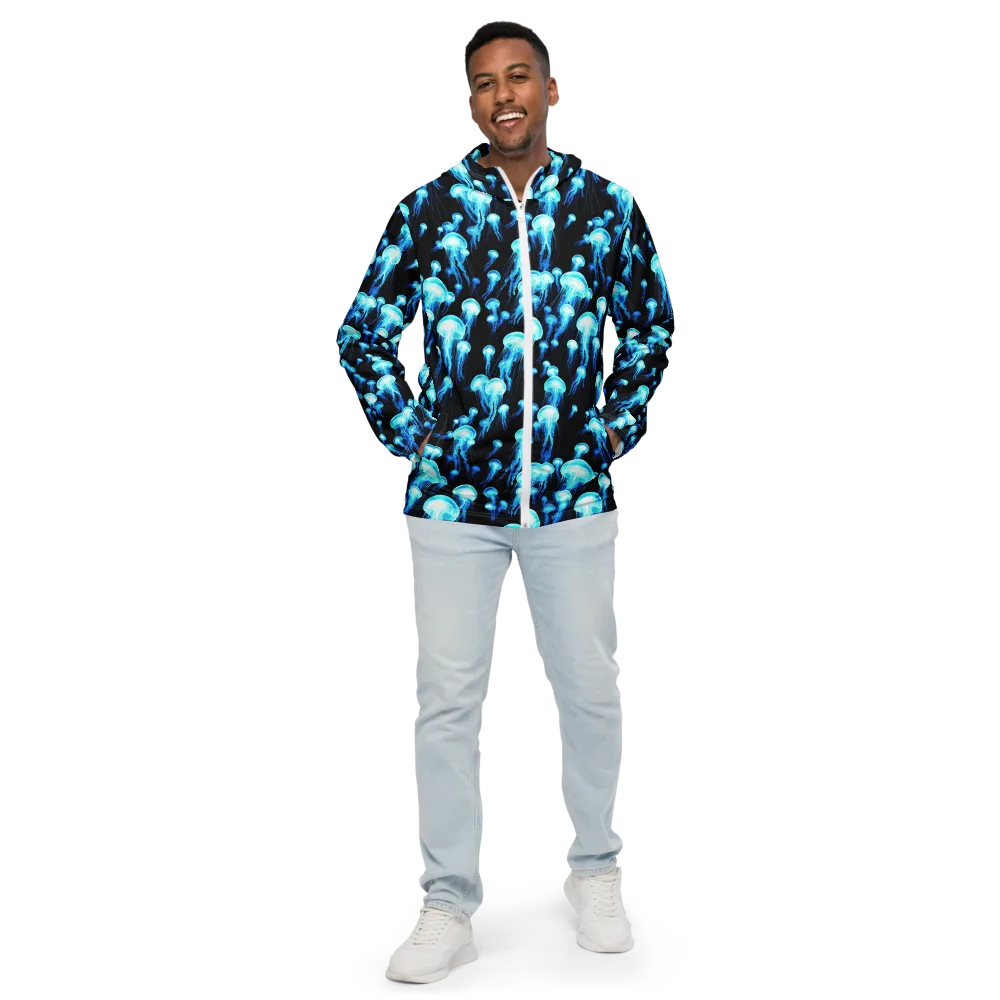 Electric Abyss on Men's Windbreaker — Front