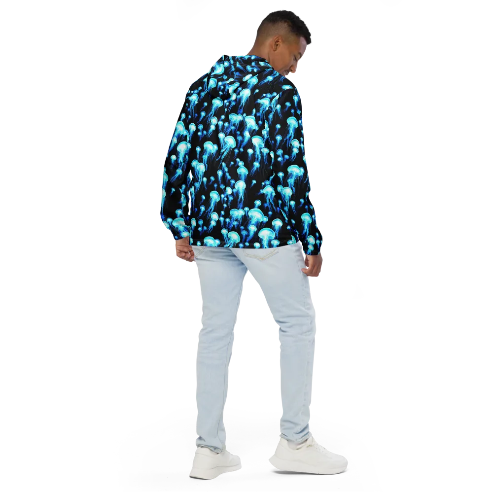 Electric Abyss on Men's Windbreaker — Back