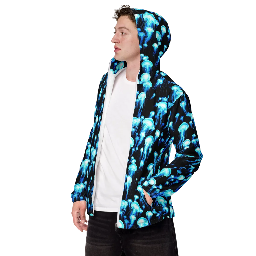 Electric Abyss on Men's Windbreaker — Left Front