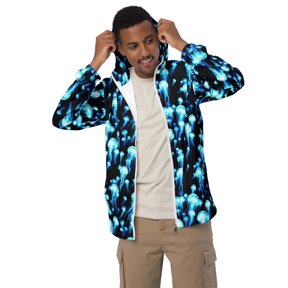 Electric Abyss on Men's Windbreaker — Front