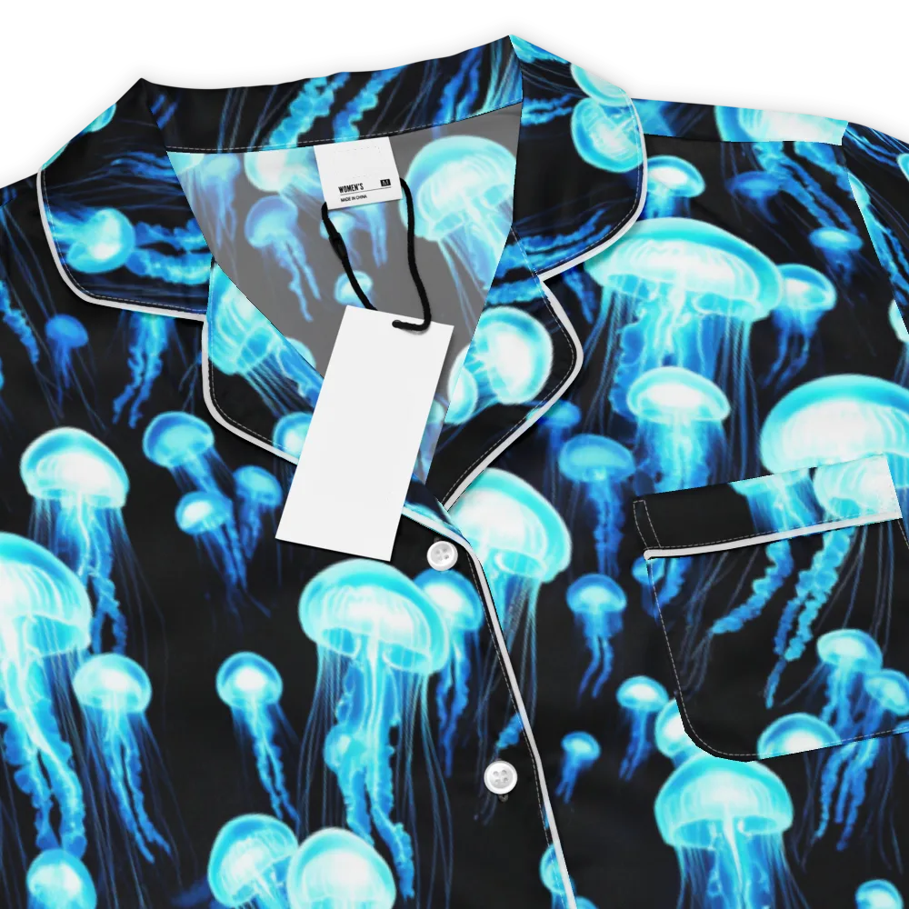 Electric Abyss on Women's Short Sleeve Pajama Top — Product details