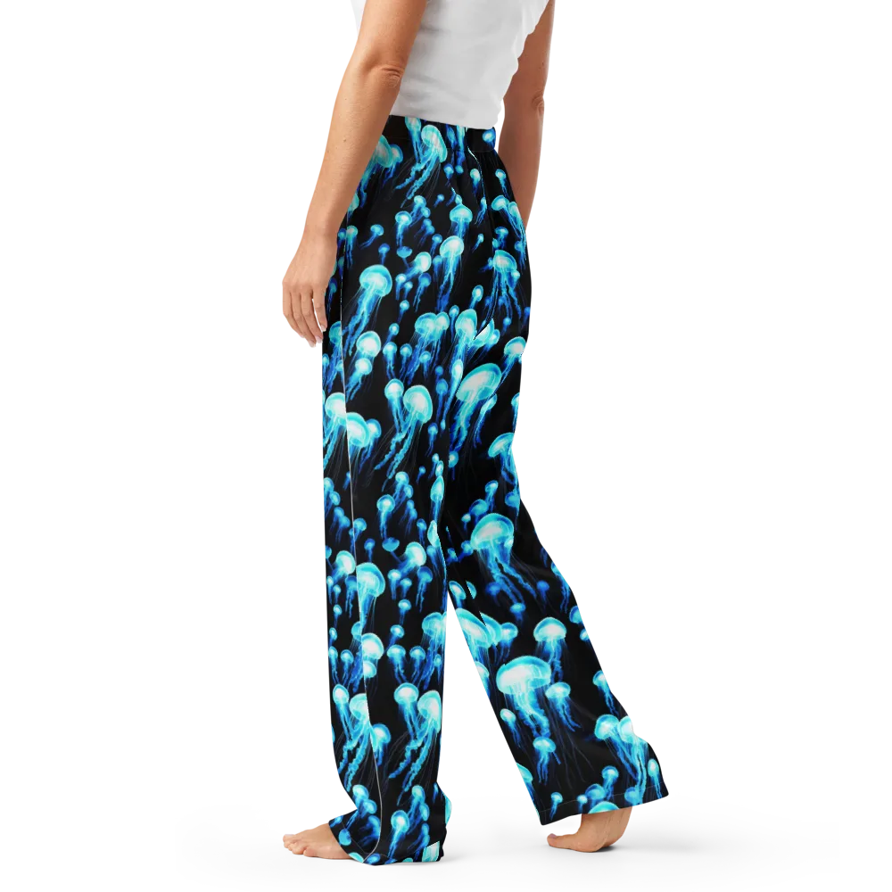 Electric Abyss on Women's Pajama Pants — Left