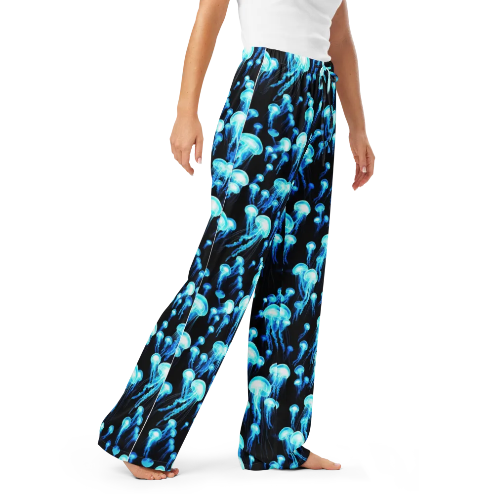 Electric Abyss on Women's Pajama Pants — Right Front