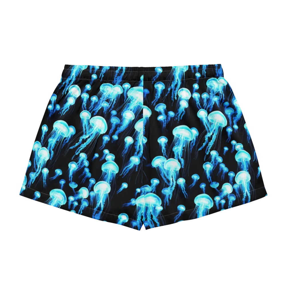 Electric Abyss on Women's Pajama Shorts — Back
