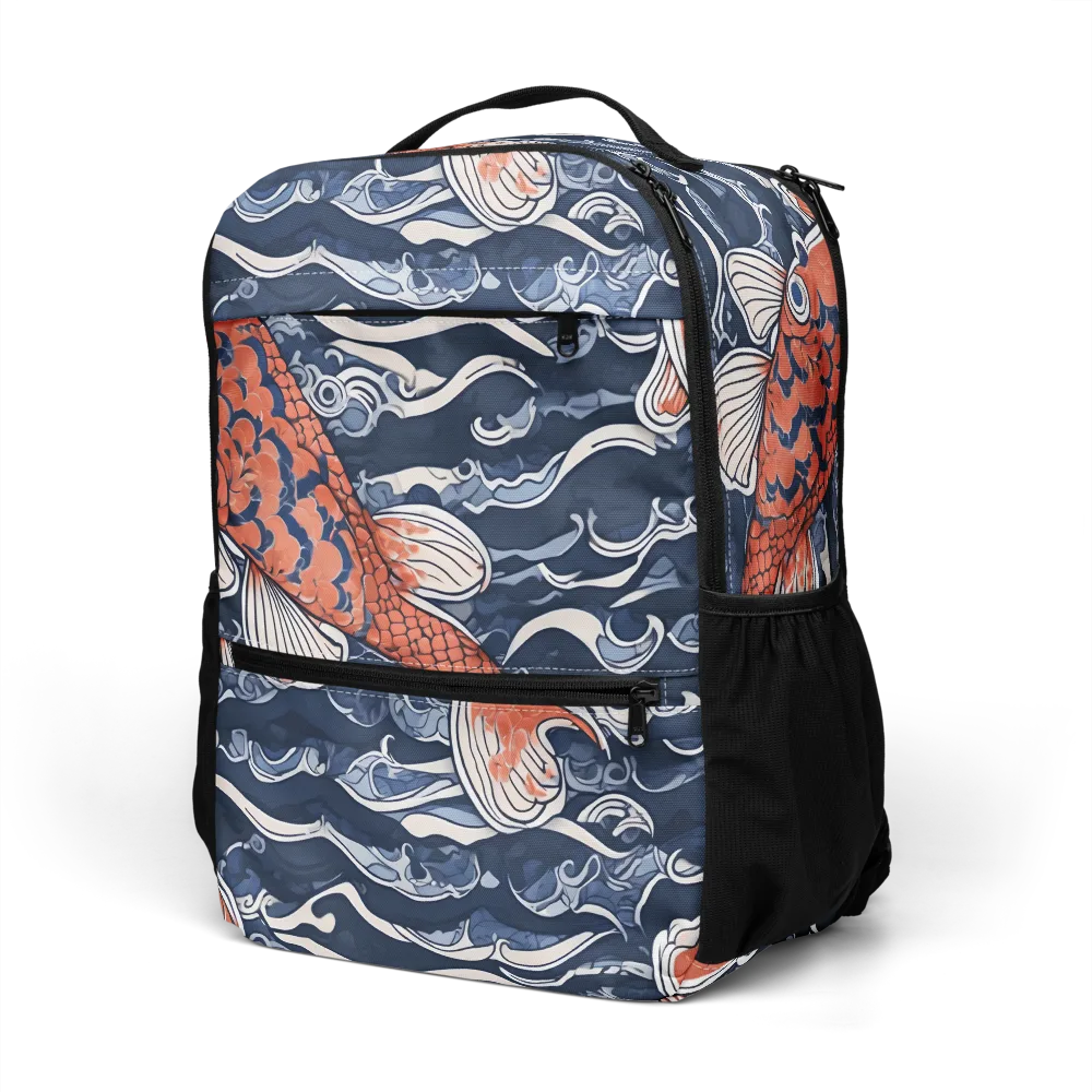 Vermilion Tide on Utility Backpack — Left Front