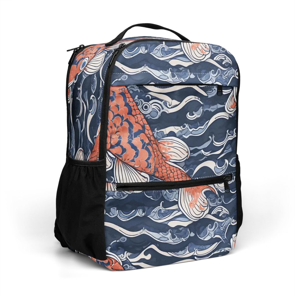 Vermilion Tide on Utility Backpack — Right Front