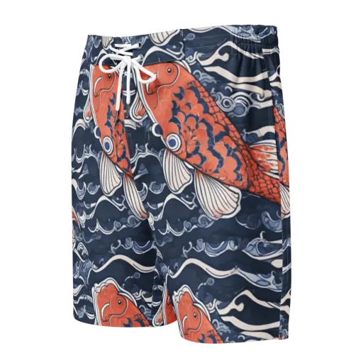 Vermilion Tide on a Men's Board Shorts