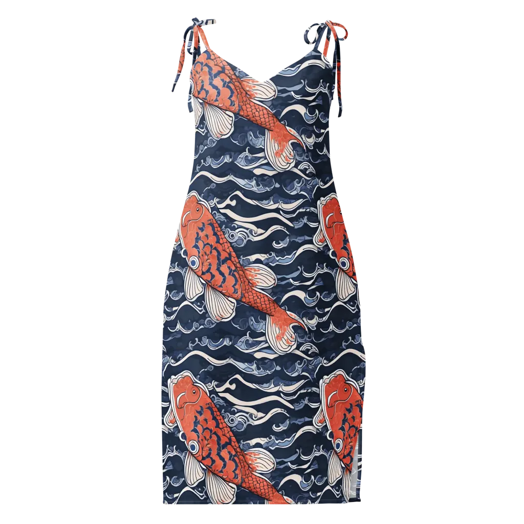 Vermilion Tide on Slip Dress — Front