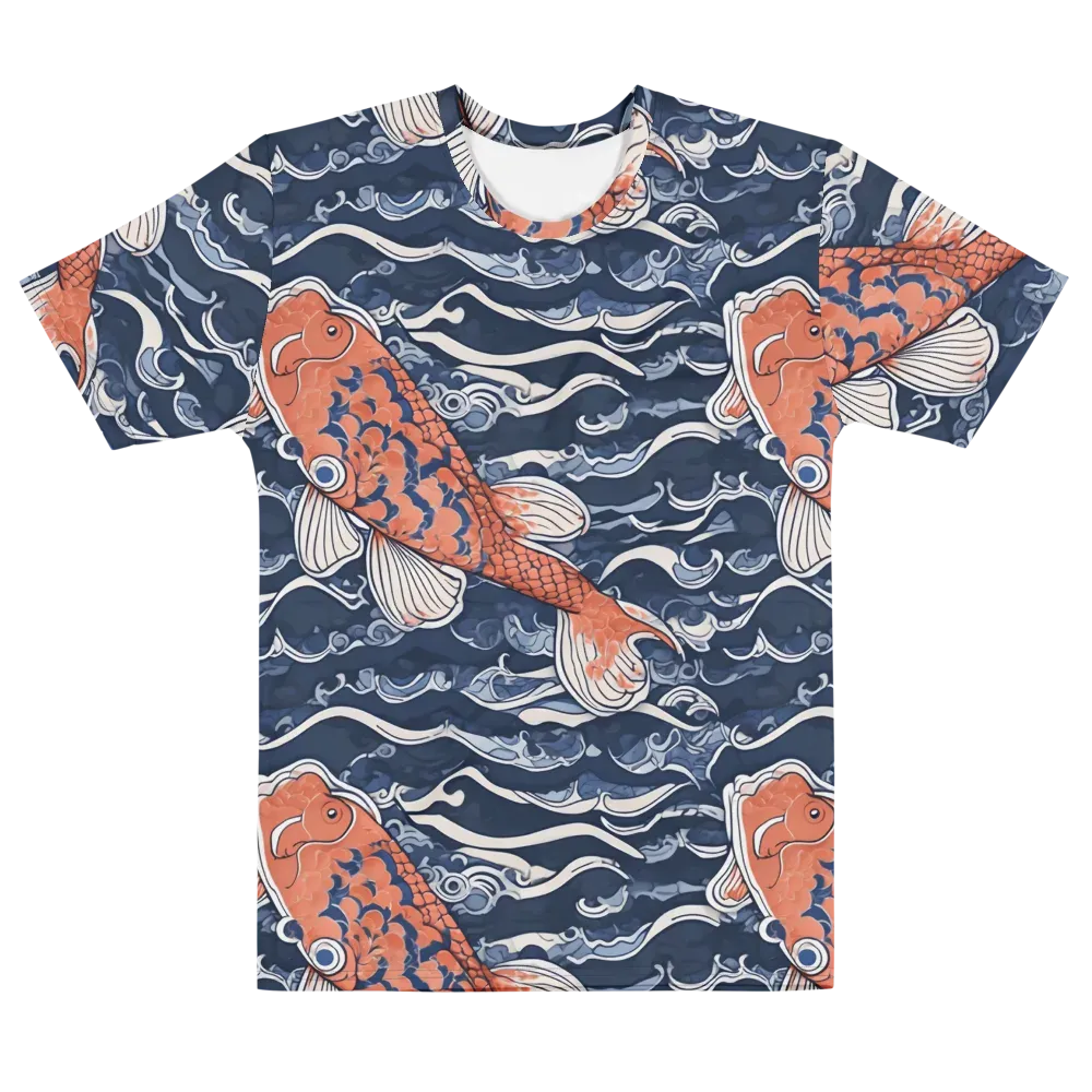 Vermilion Tide on Men's Cotton Crew Neck T-Shirt — Front