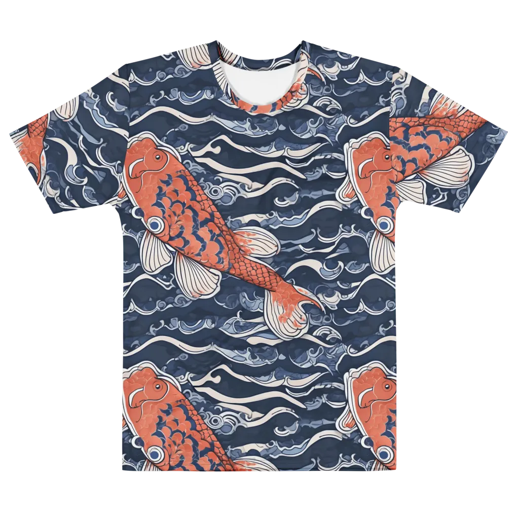 Vermilion Tide on Men's Crew Neck T-Shirt — Front
