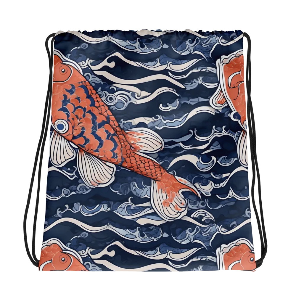 Vermilion Tide on Drawstring Bag — Photo