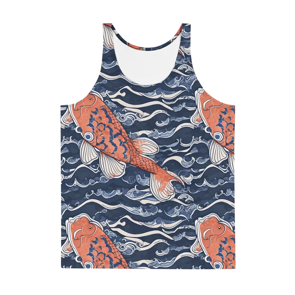 Vermilion Tide on Men's Tank Top — Front