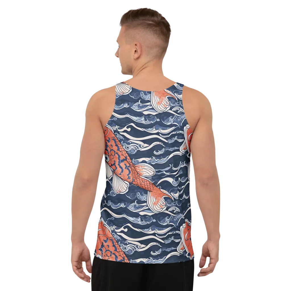 Vermilion Tide on Men's Tank Top — Back
