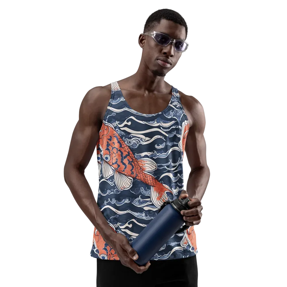 Vermilion Tide on Men's Tank Top — Front