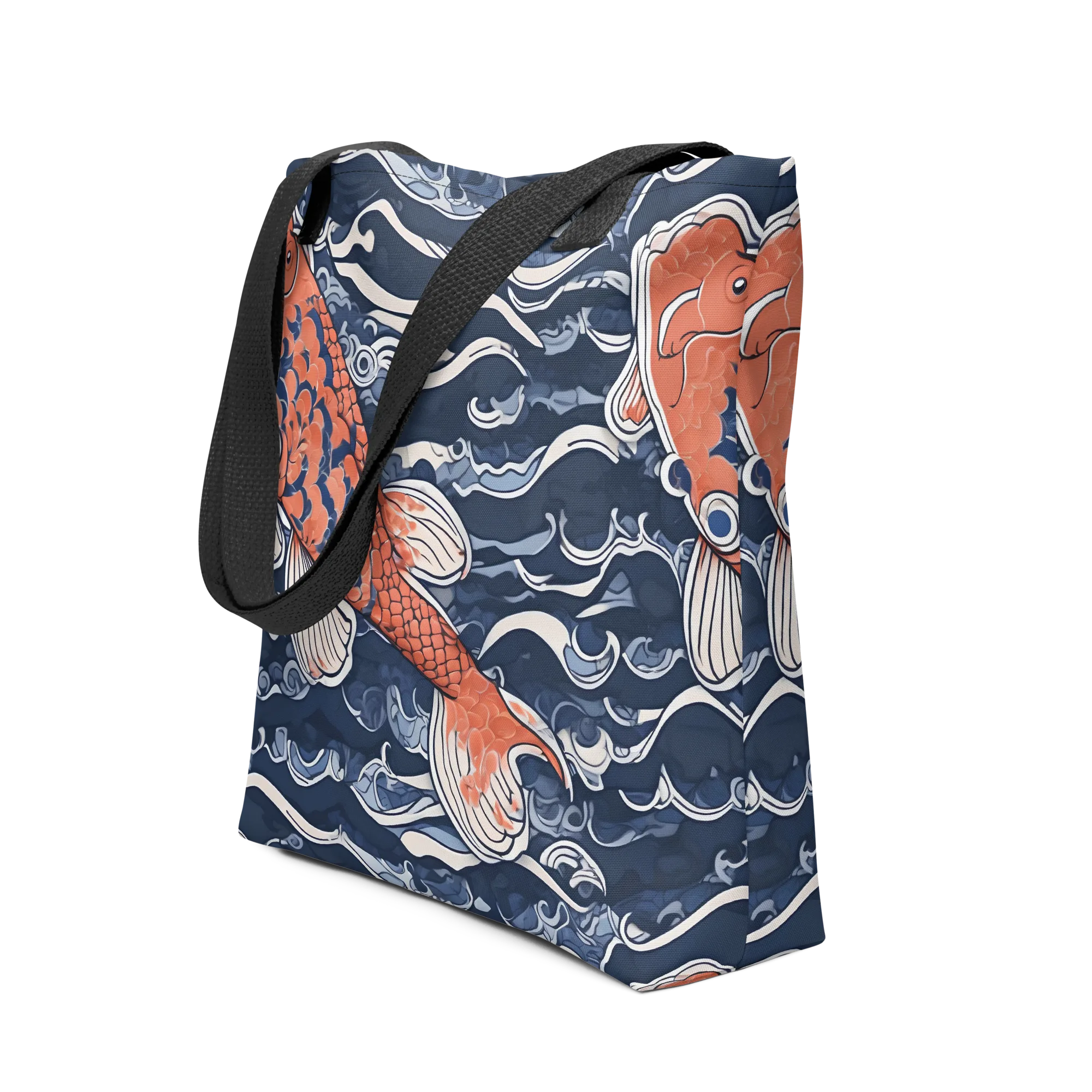 Vermilion Tide on Tote Bag — Front