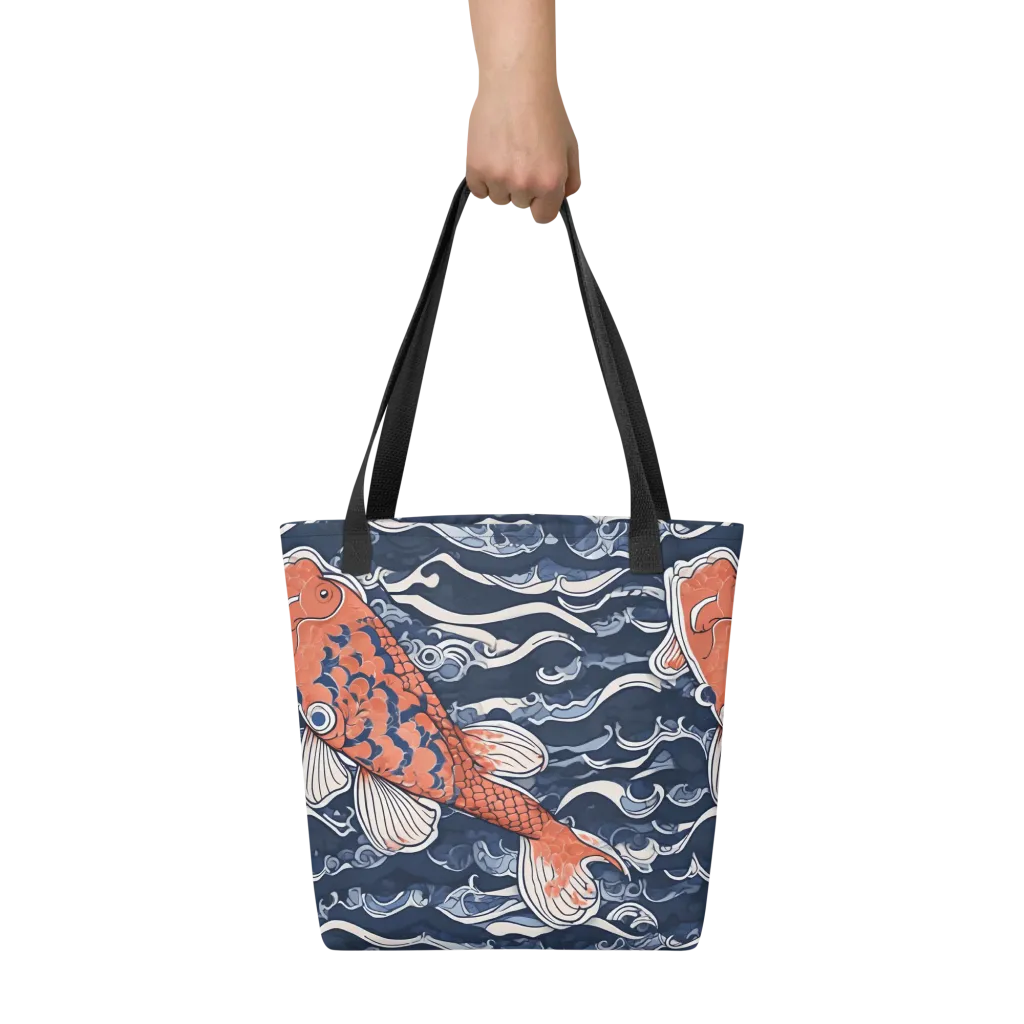 Vermilion Tide on Tote Bag — Front