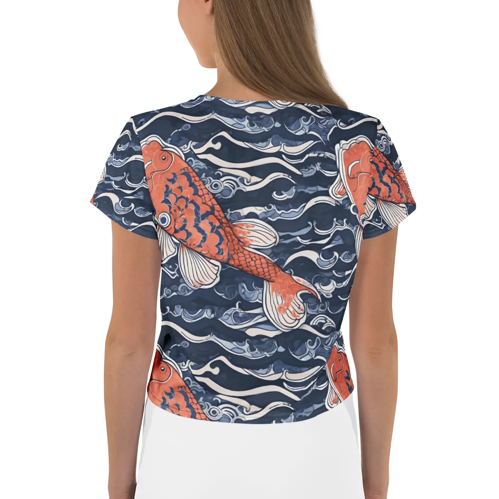 Vermilion Tide on Crop Tee — Back