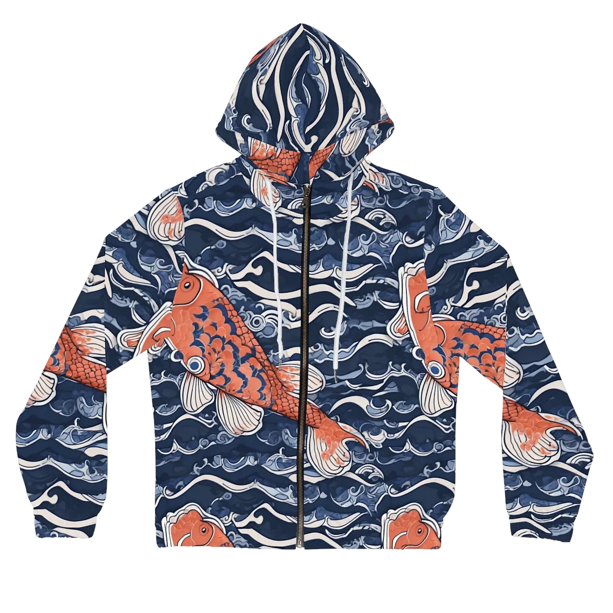 Vermilion Tide on Women's Full-Zip Hoodie — Front