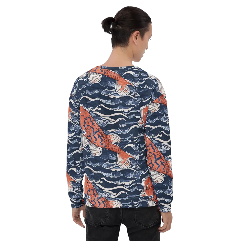 Vermilion Tide on Sweatshirt — Back