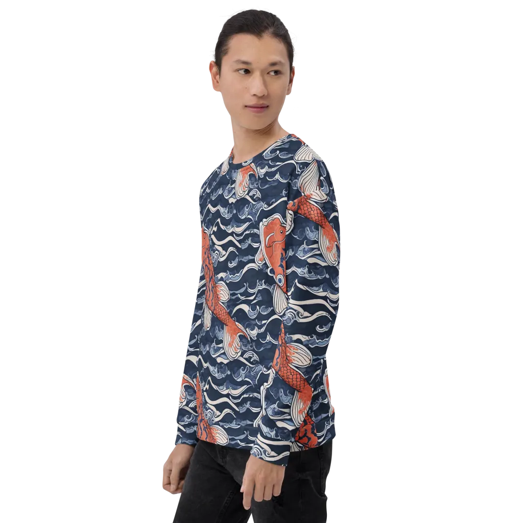 Vermilion Tide on Sweatshirt — Left Front