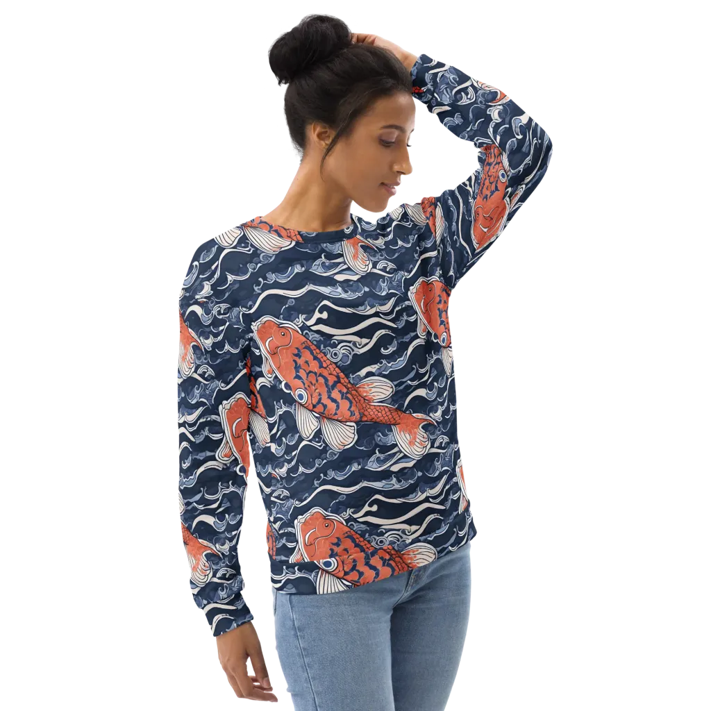 Vermilion Tide on Sweatshirt — Right Front