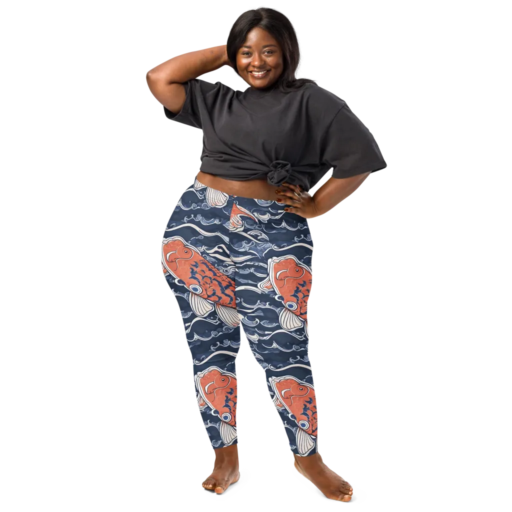 Vermilion Tide on Leggings — Front