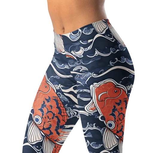 Vermilion Tide on a Leggings