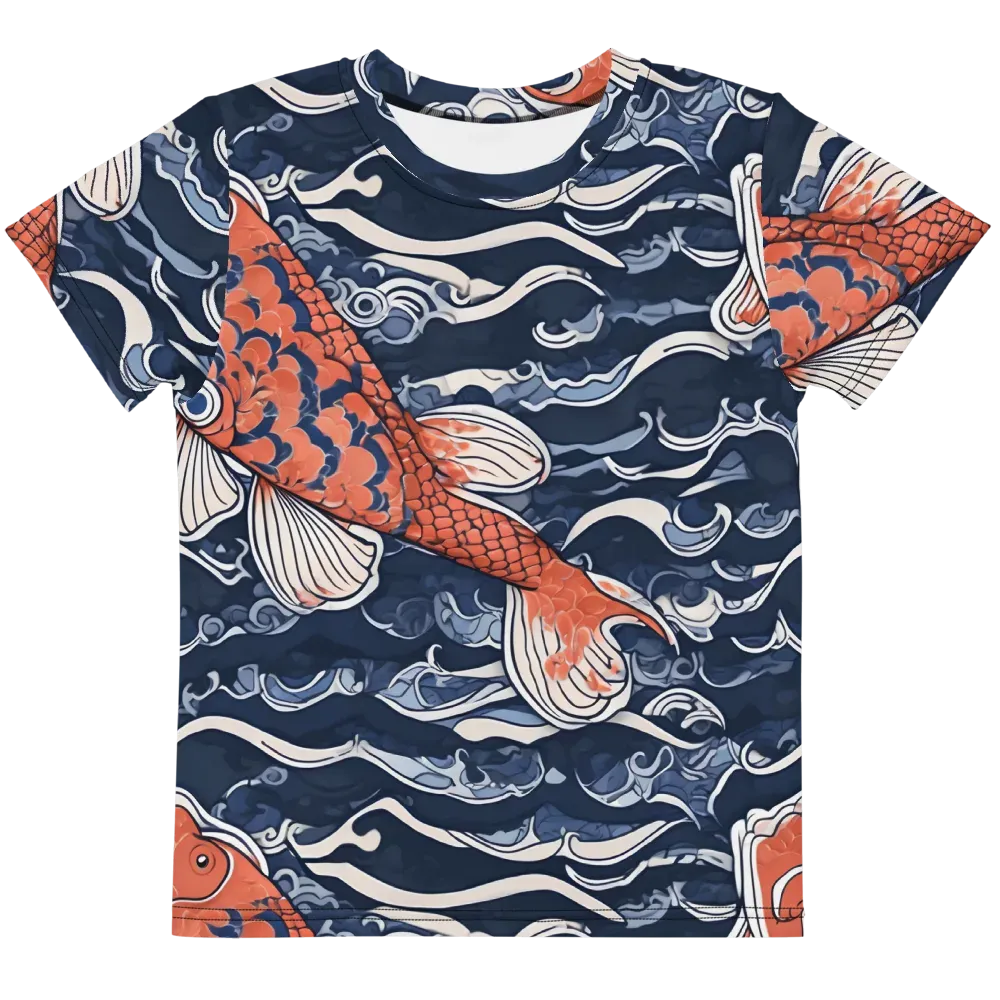 Vermilion Tide on Kids Crew Neck T-Shirt — Front