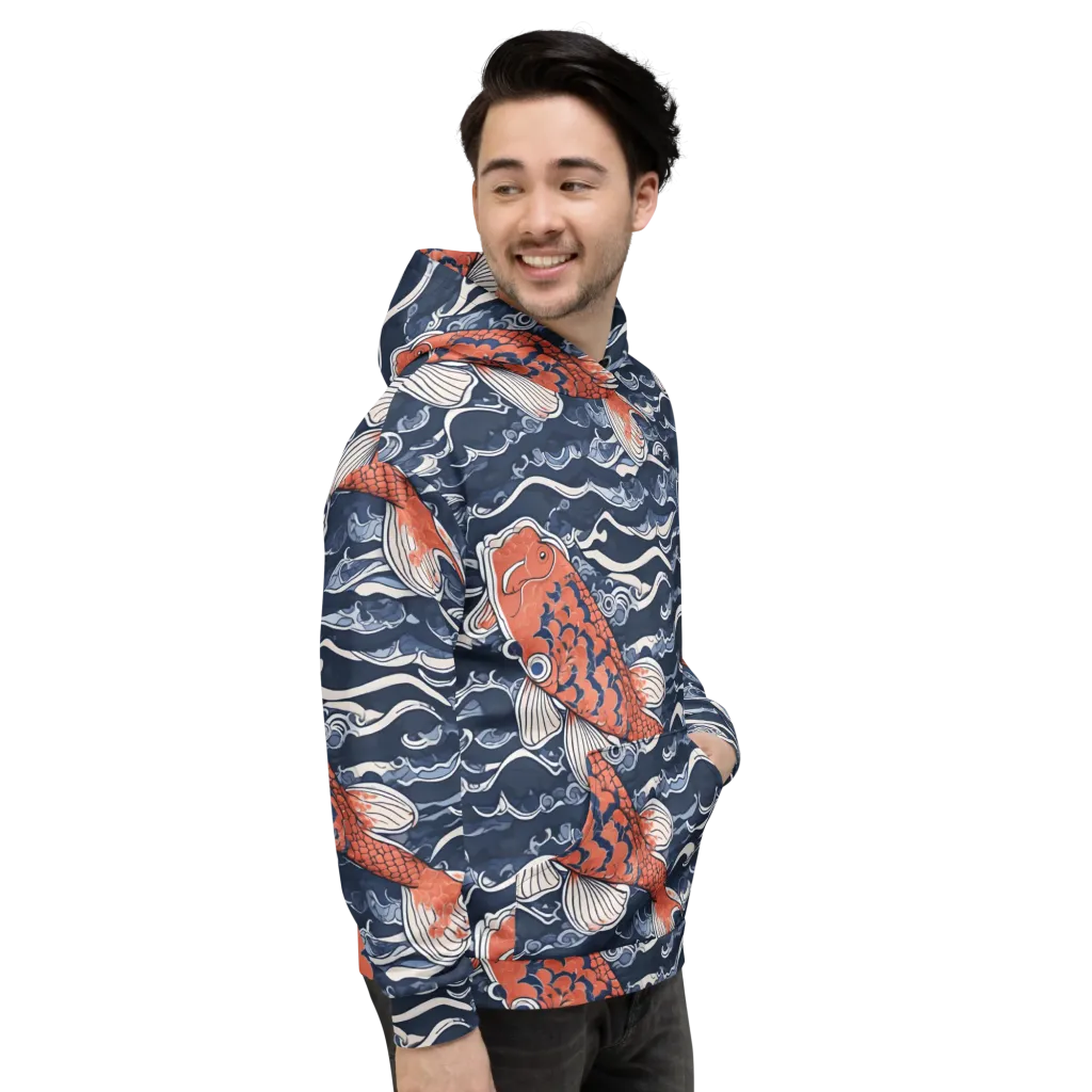Vermilion Tide on Hoodie — Right