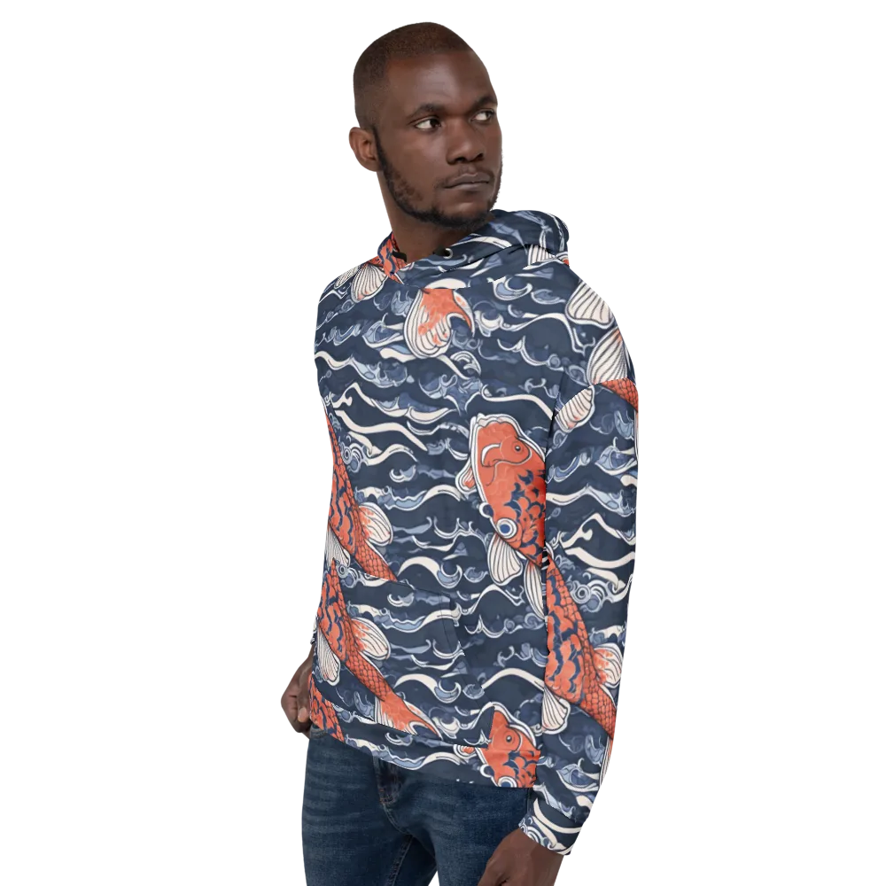 Vermilion Tide on Hoodie — Left