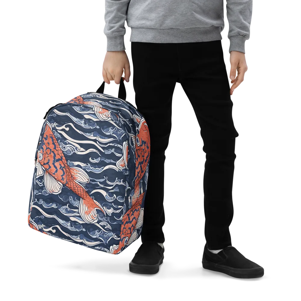 Vermilion Tide on Minimalist Backpack — Zoomed-in
