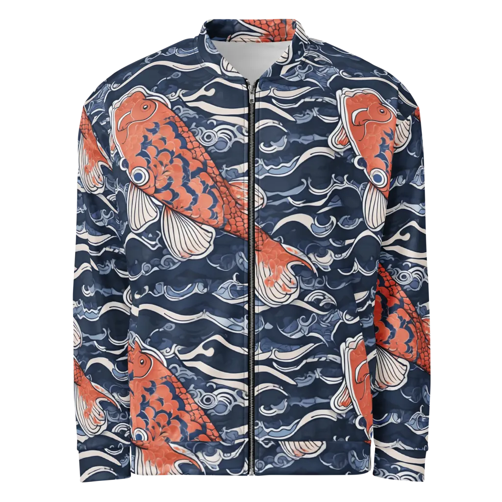 Vermilion Tide on Bomber Jacket — Front