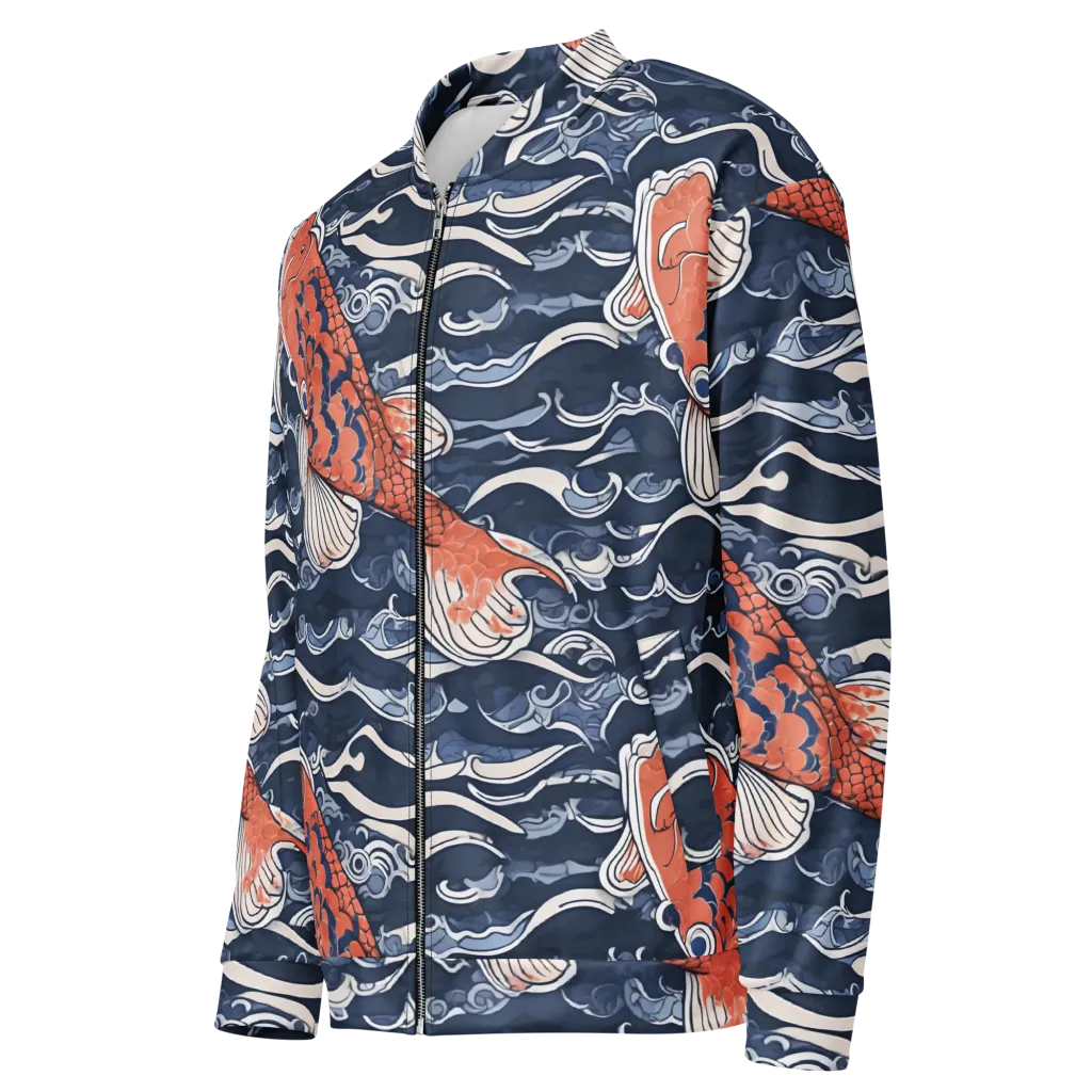 Vermilion Tide on Bomber Jacket — Left Front
