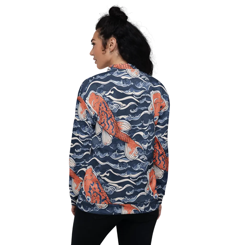 Vermilion Tide on Bomber Jacket — Back
