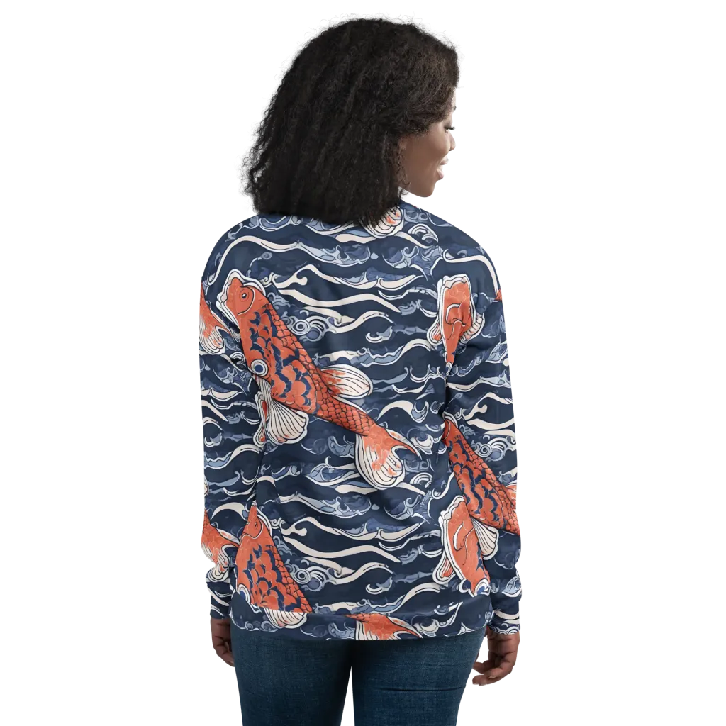 Vermilion Tide on Bomber Jacket — Back