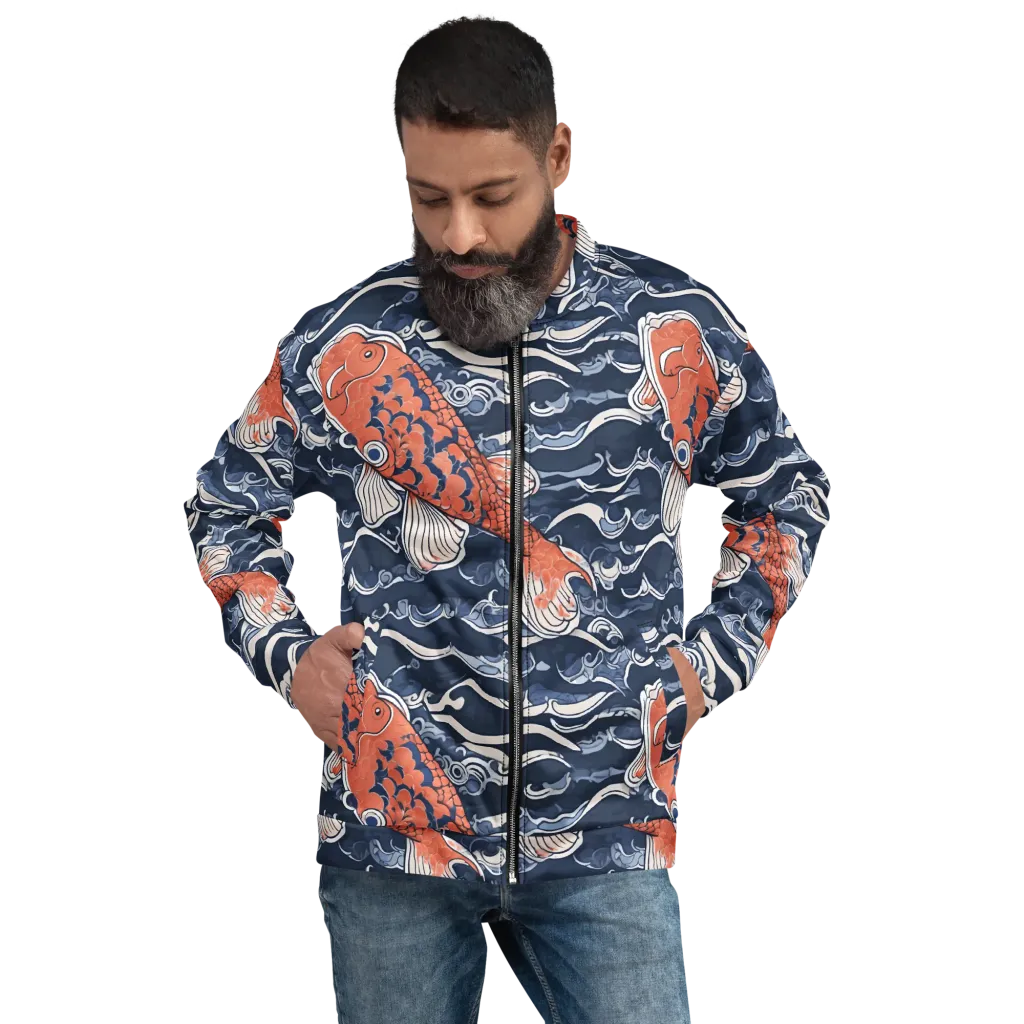Vermilion Tide on Bomber Jacket — Front