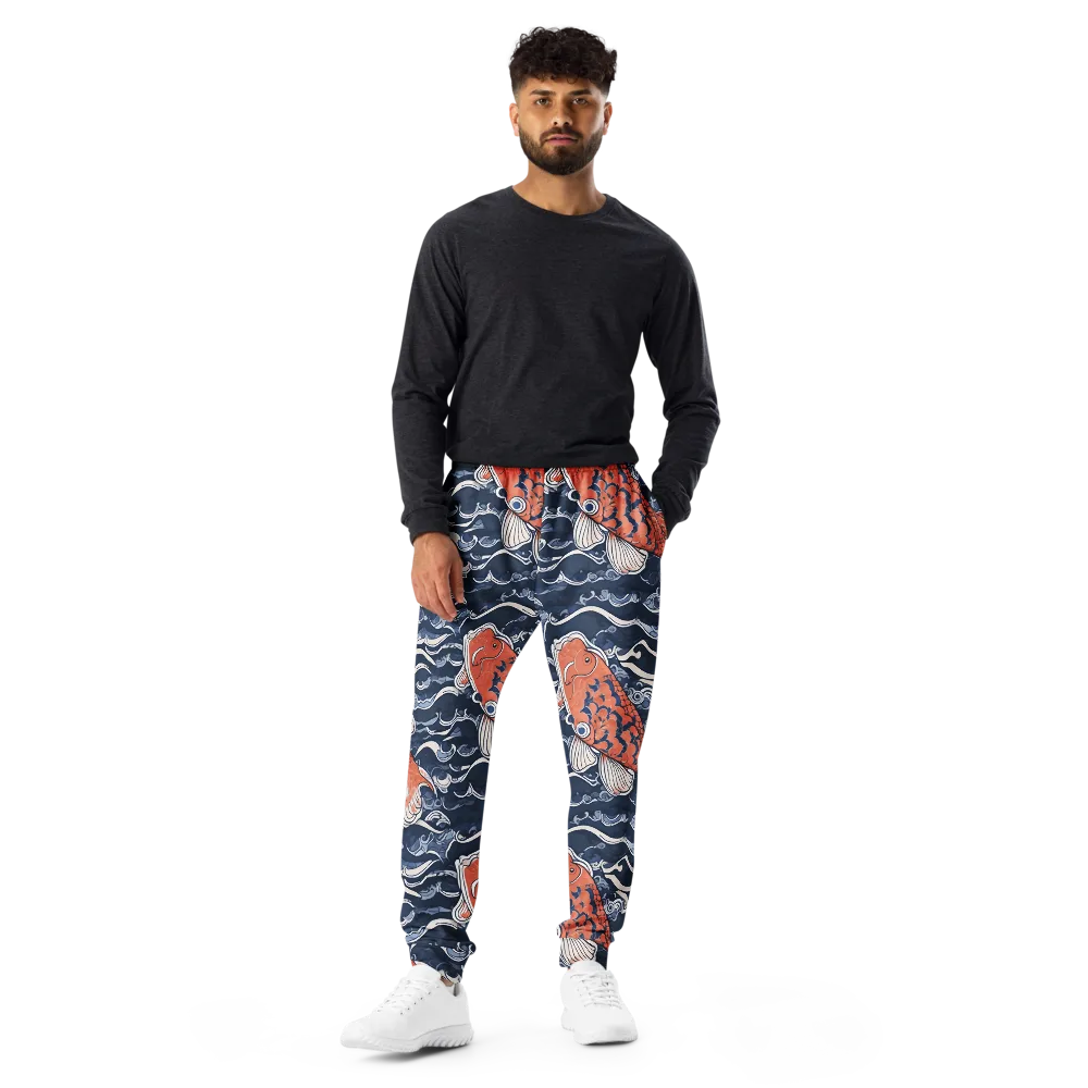 Vermilion Tide on Men's Joggers — Front