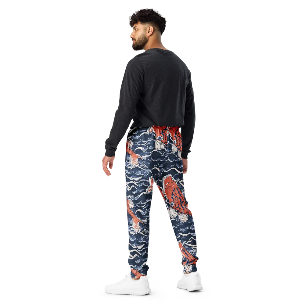 Vermilion Tide on Men's Joggers — Back