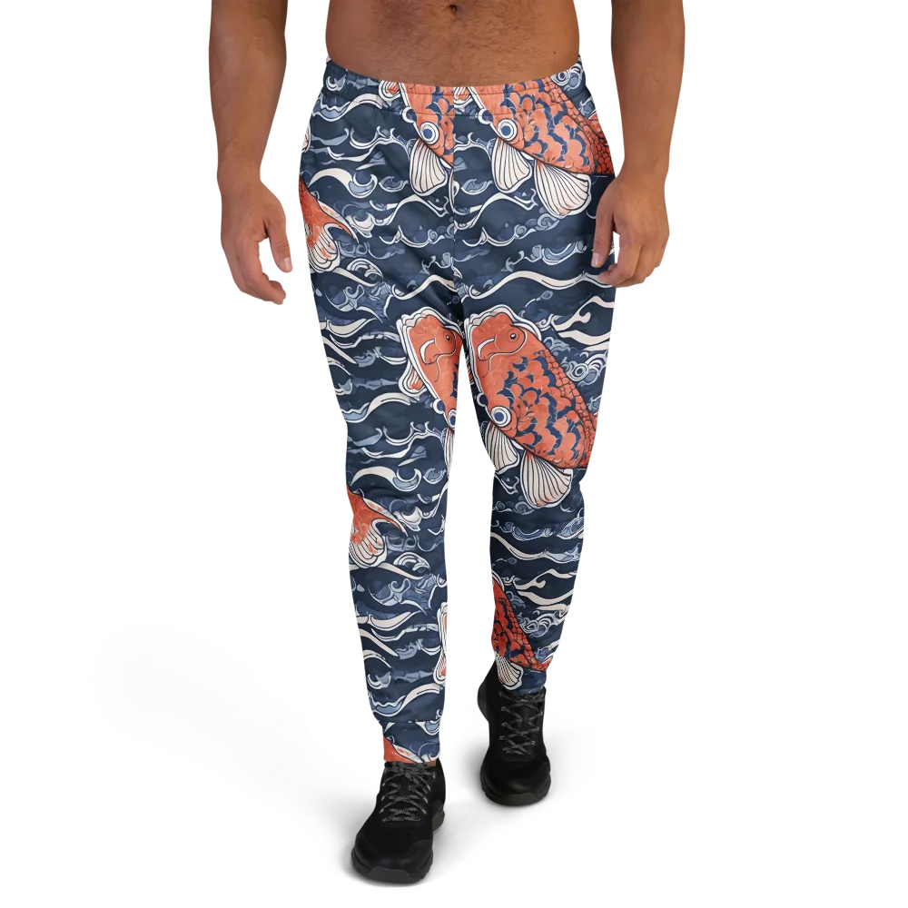 Vermilion Tide on Men's Joggers — Front