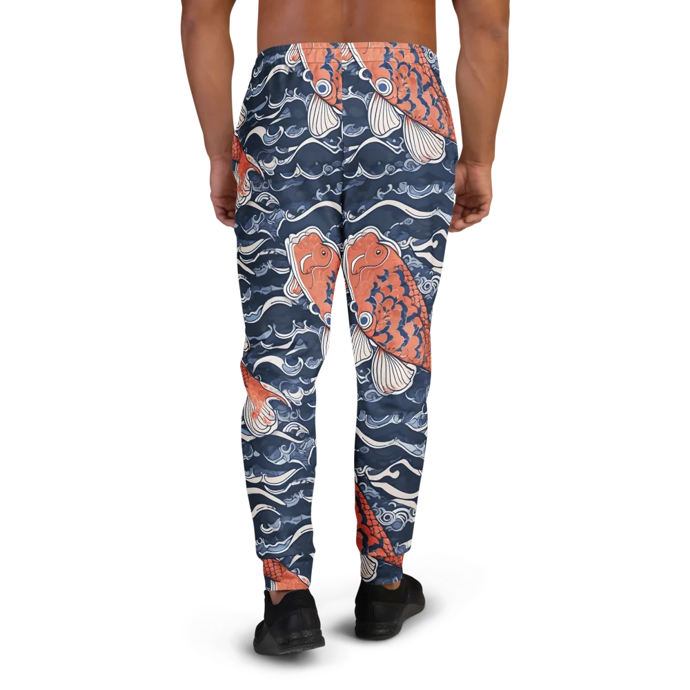 Vermilion Tide on Men's Joggers — Back
