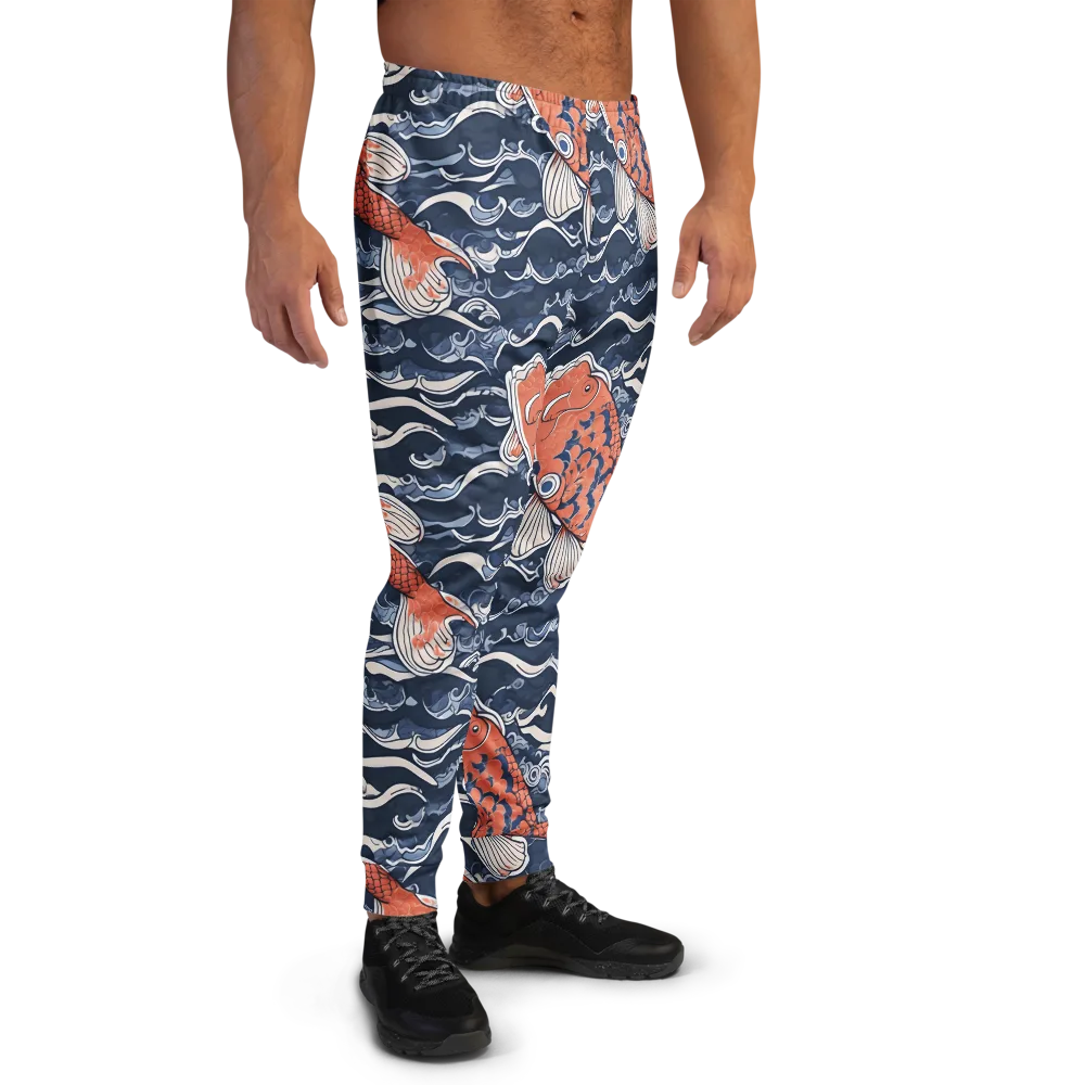 Vermilion Tide on Men's Joggers — Right