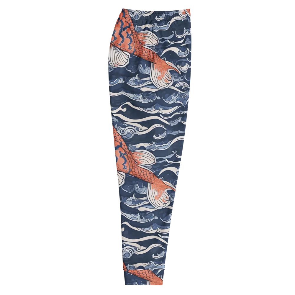 Vermilion Tide on Men's Joggers — Right