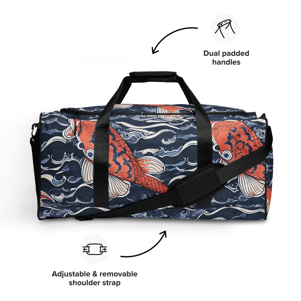 Vermilion Tide on Duffle Bag — Front