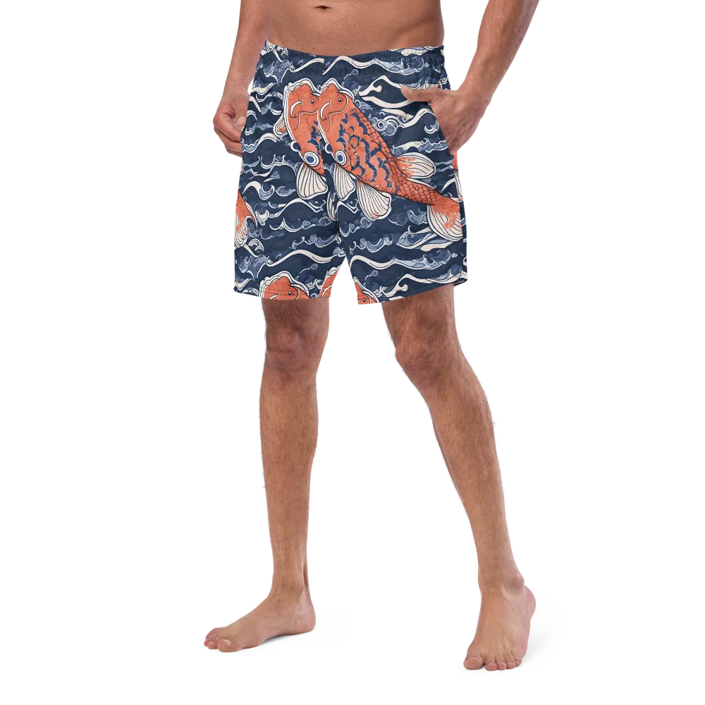 Vermilion Tide on Swim Trunks — Left Front