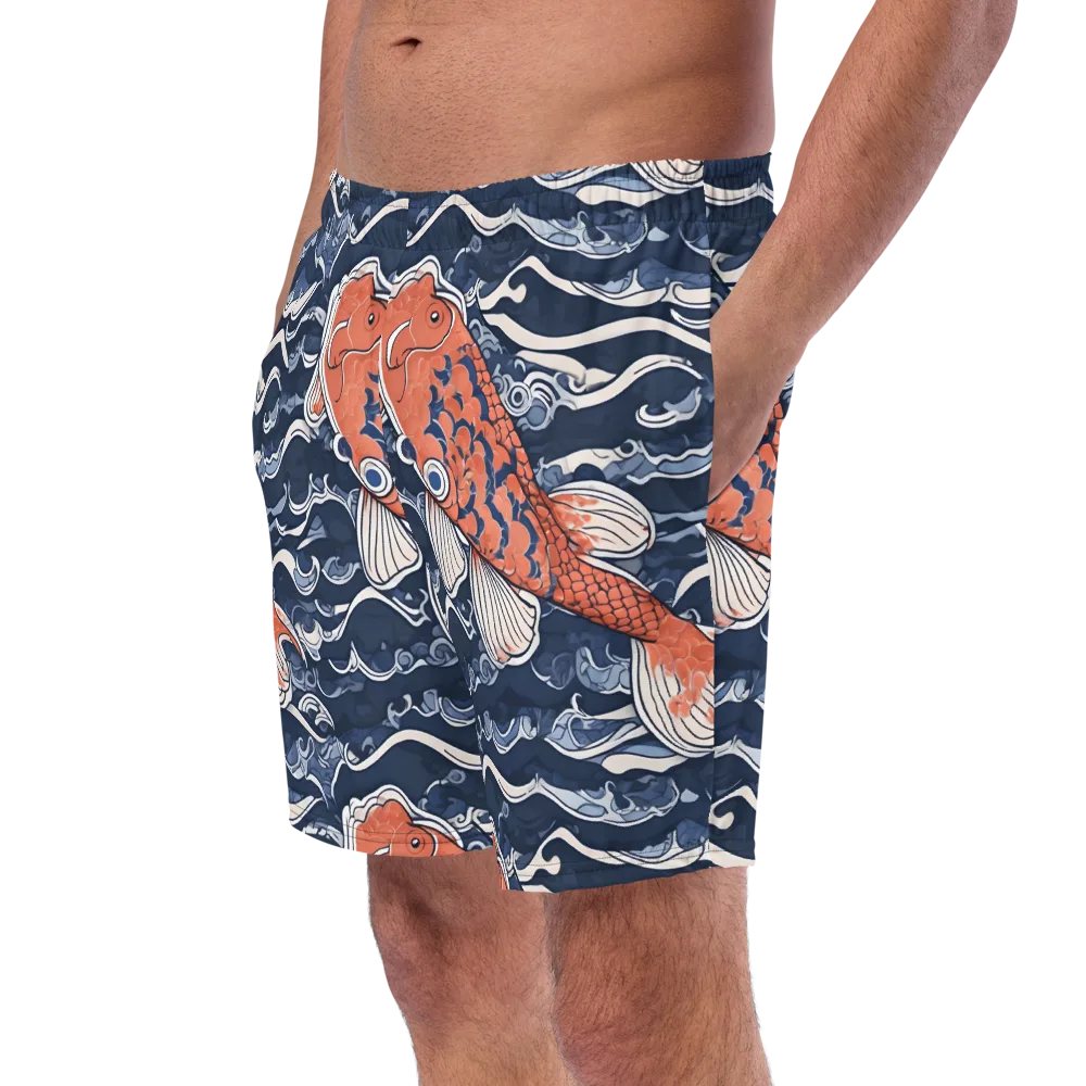 Vermilion Tide on Swim Trunks — Left Front